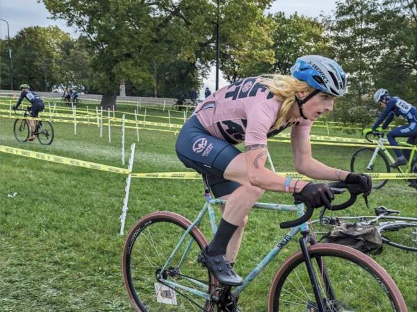 Tessa Johnson is pictured racing at the Chicago contest.